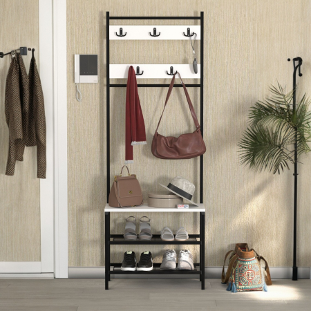 رف ملابس معدني بثلاث ارفف <br> <span class='text-color-warm'>سيتوفر قريباً</span>