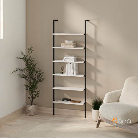 رف كتب على الحائط بـ 6 رفوف <br> <span class='text-color-warm'>سيتوفر قريباً</span>