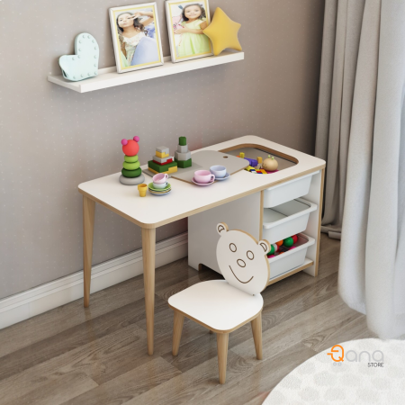 مكتب دراسة مع جوارير تخزين وكرسي <br> <span class='text-color-warm'>سيتوفر قريباً</span>